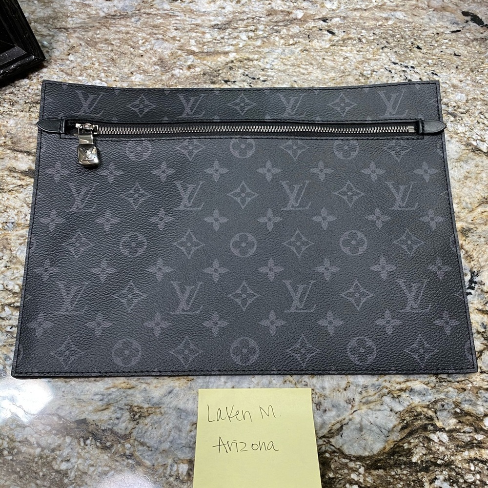 Louis Vuitton monogram eclipse pouch clutch